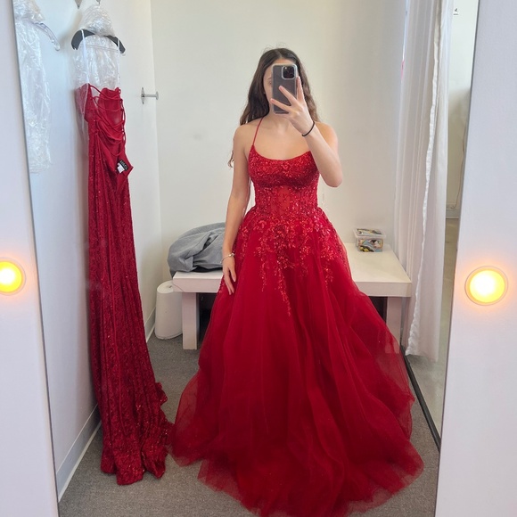Mori Lee Red Ballgown dress